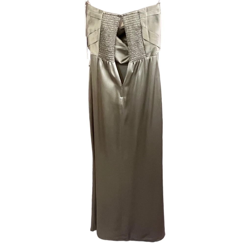 Reformation Dress Barrow Silk Maxi Gown Green Artichoke Sz 8 - Picture 7 of 15